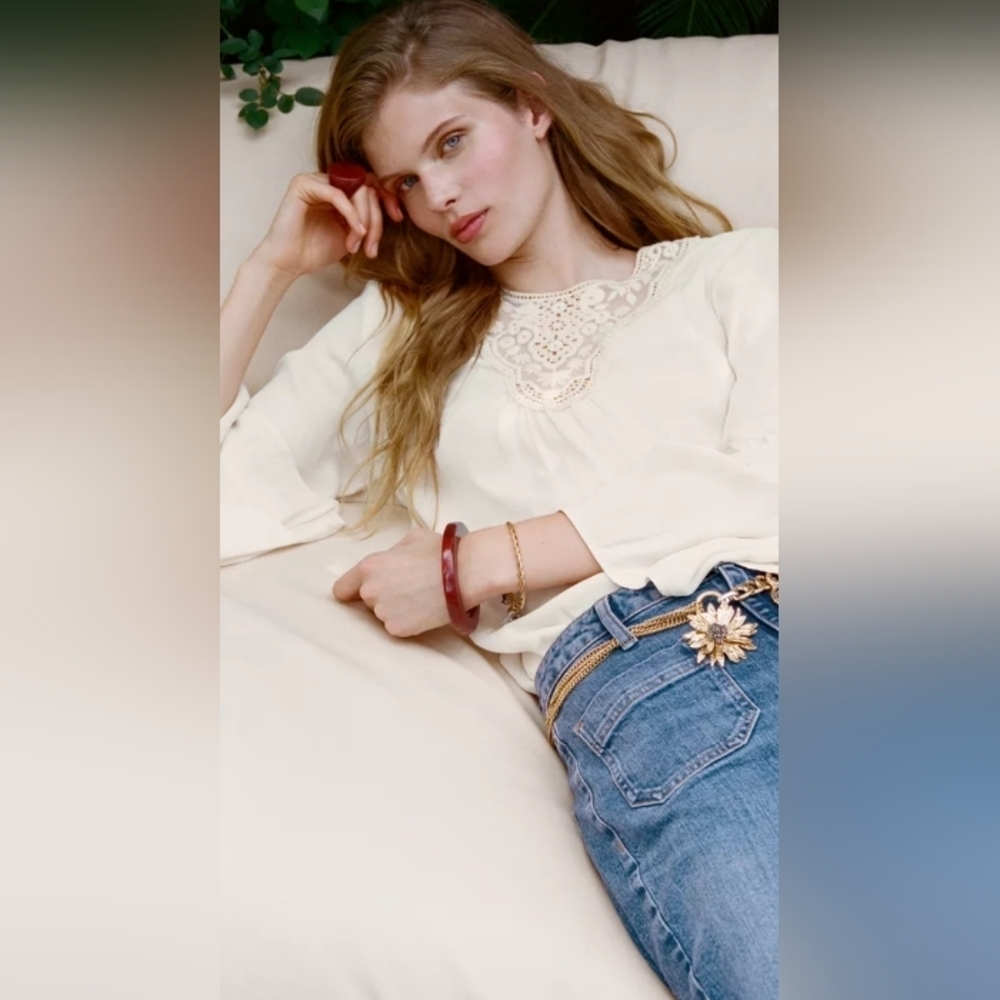 Zara Fluid Gathered Blouse